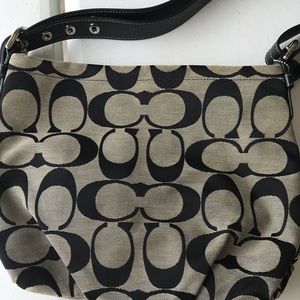 Black Shoulder Coach Purse